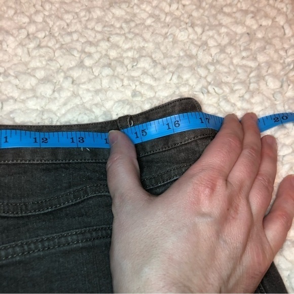 J.JILL Stretch Grey Indigo Denim Jeans Womens Size 16 With Spots 34W 29L PICS - Picture 9 of 10